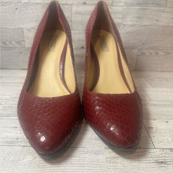 Cole Haan Burgundy snake print heels size 9b main image 7